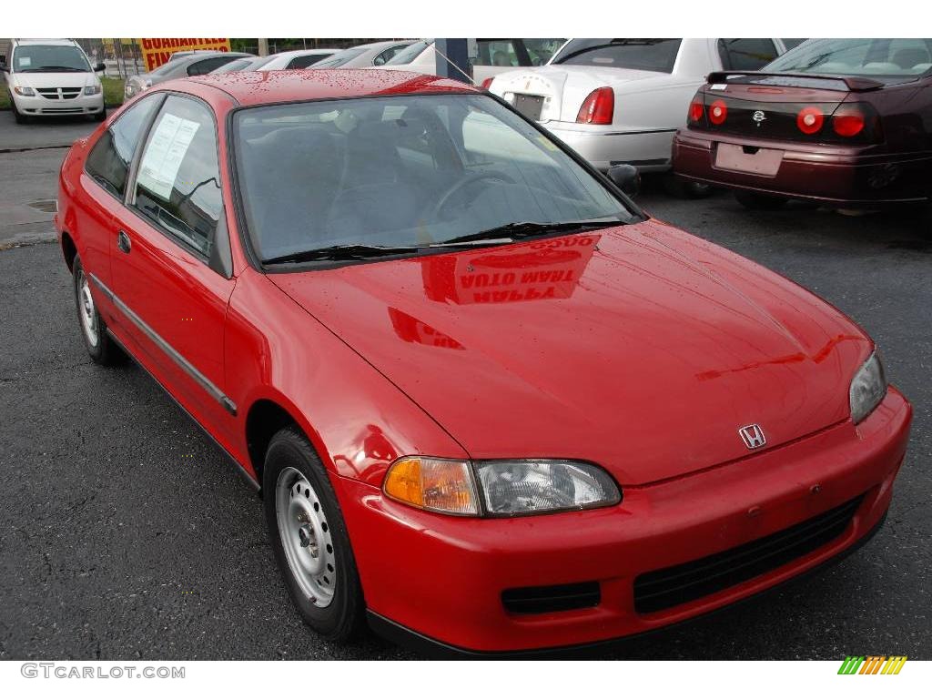 1993 Civic DX Coupe - Milano Red / Black photo #1