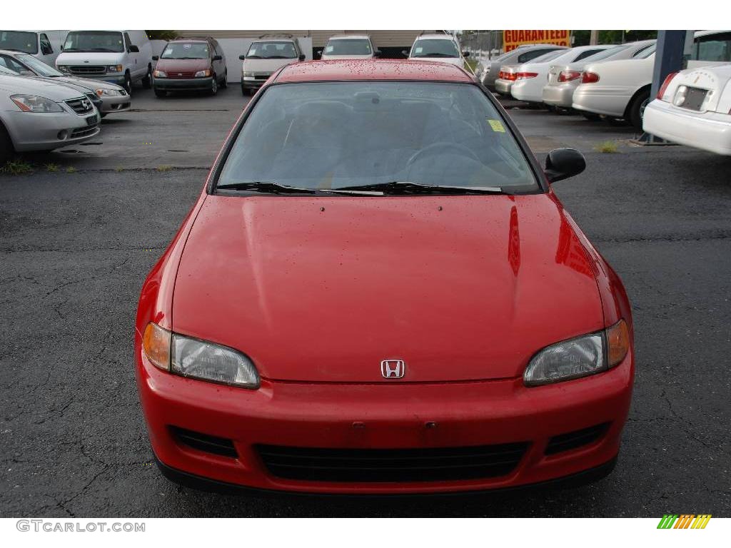 1993 Civic DX Coupe - Milano Red / Black photo #2