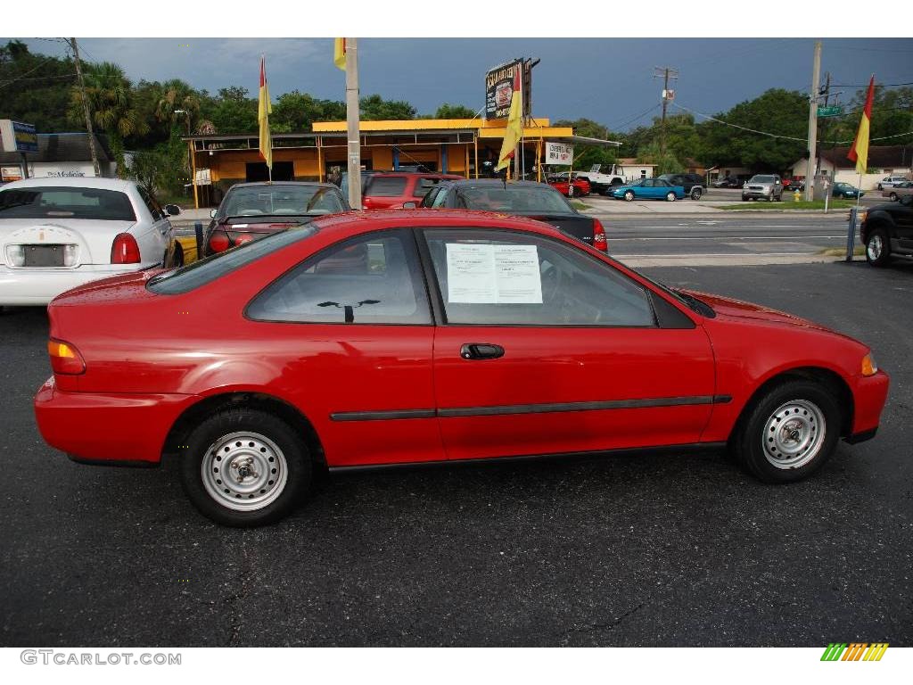1993 Civic DX Coupe - Milano Red / Black photo #4
