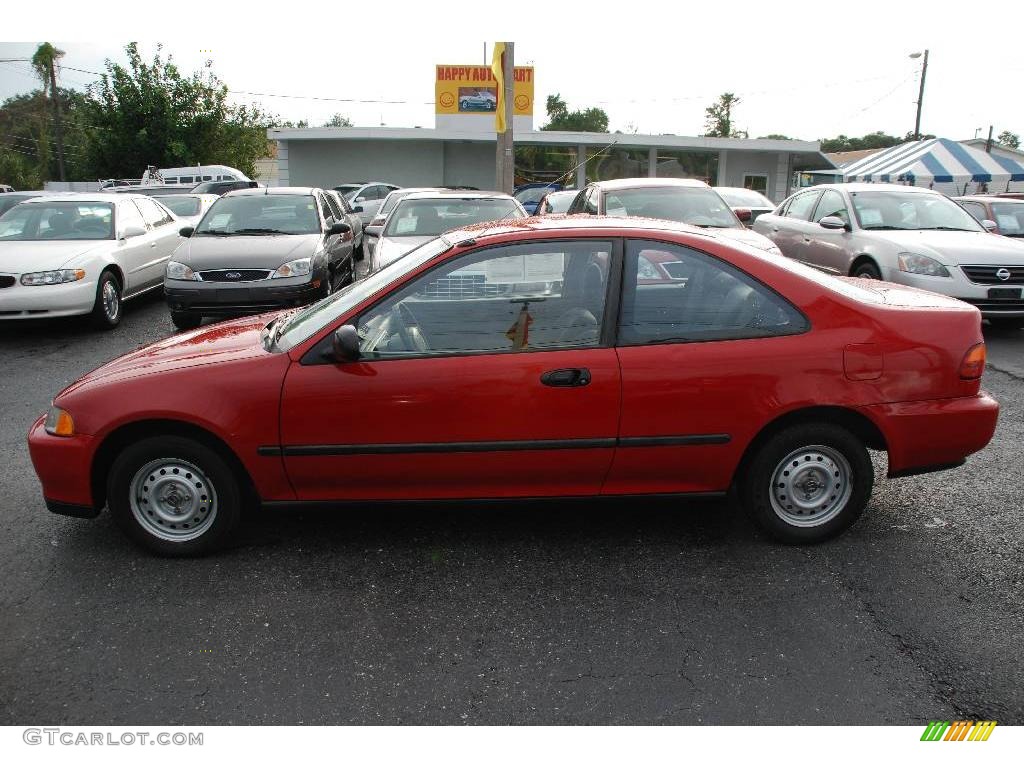 1993 Civic DX Coupe - Milano Red / Black photo #5