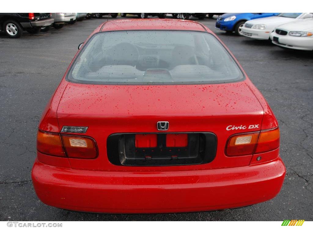 1993 Civic DX Coupe - Milano Red / Black photo #6