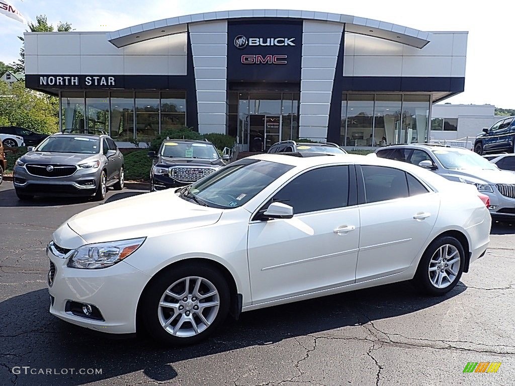 2014 Malibu LT - White Diamond Tricoat / Cocoa/Light Neutral photo #1