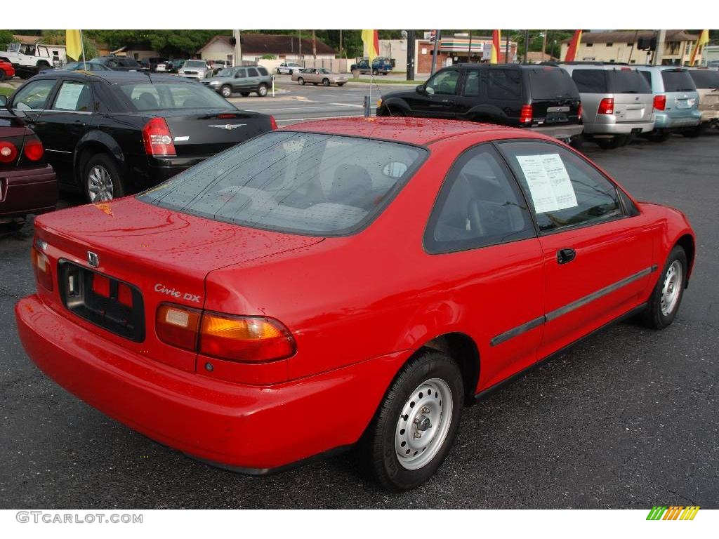 1993 Civic DX Coupe - Milano Red / Black photo #8