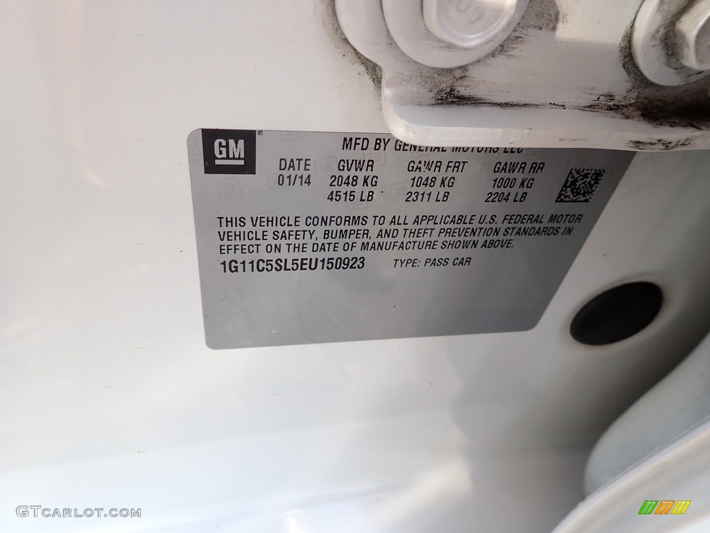 2014 Malibu LT - White Diamond Tricoat / Cocoa/Light Neutral photo #30