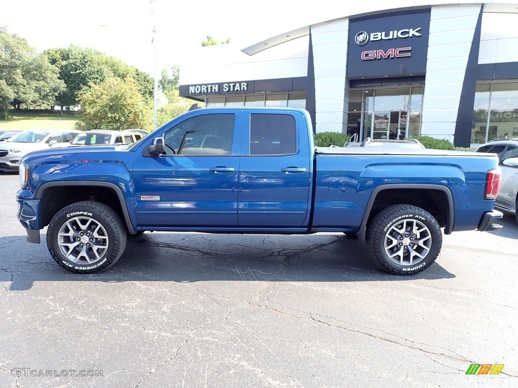 2018 Sierra 1500 SLT Double Cab 4WD - Stone Blue Metallic / Jet Black/­Spice Red photo #2