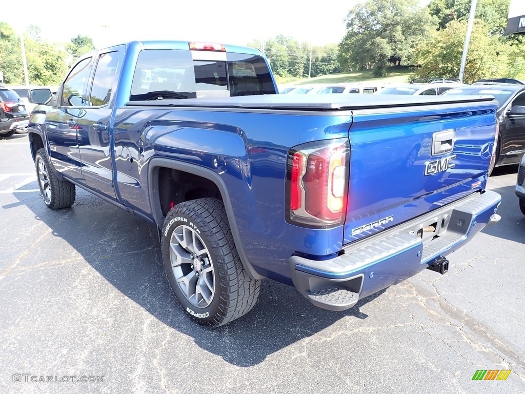 2018 Sierra 1500 SLT Double Cab 4WD - Stone Blue Metallic / Jet Black/­Spice Red photo #3