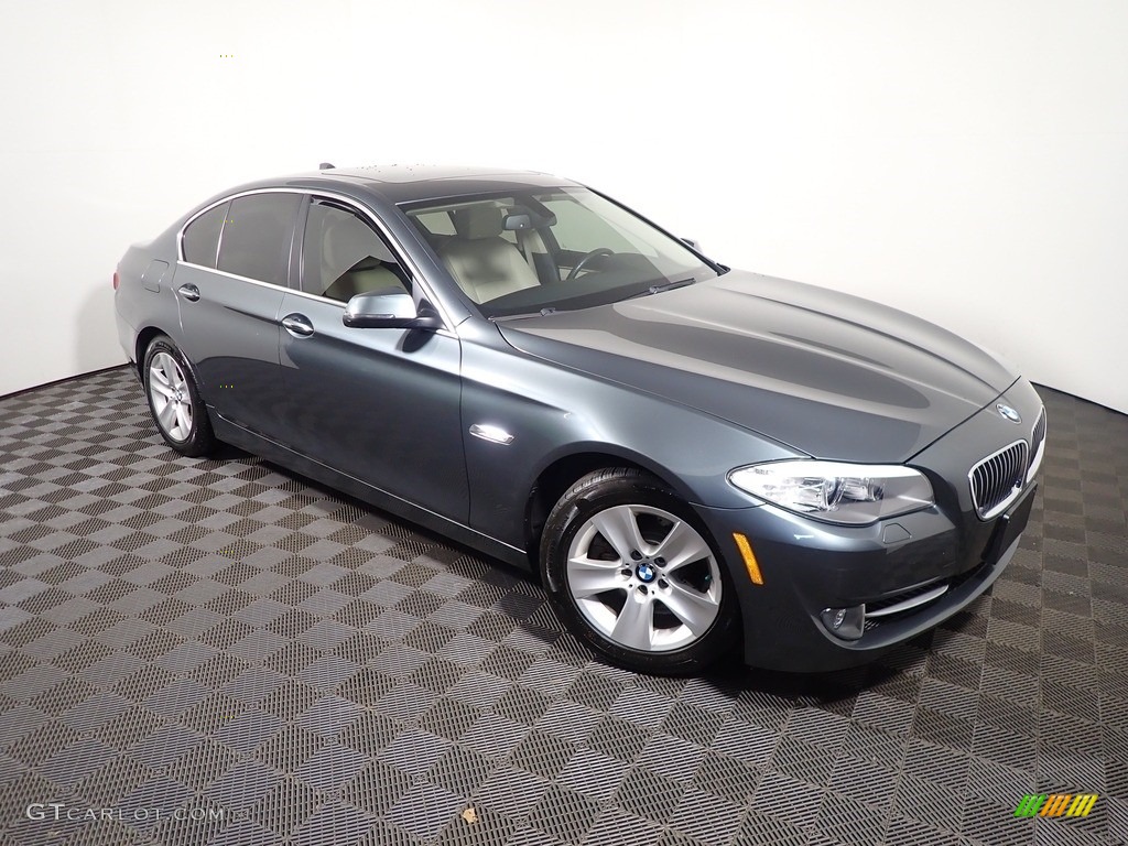 2013 5 Series 528i xDrive Sedan - Tasman Green Metallic / Oyster/Black photo #5