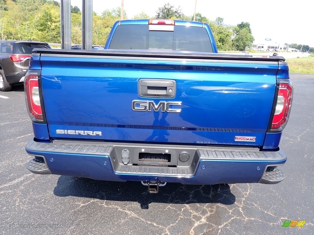 2018 Sierra 1500 SLT Double Cab 4WD - Stone Blue Metallic / Jet Black/­Spice Red photo #5