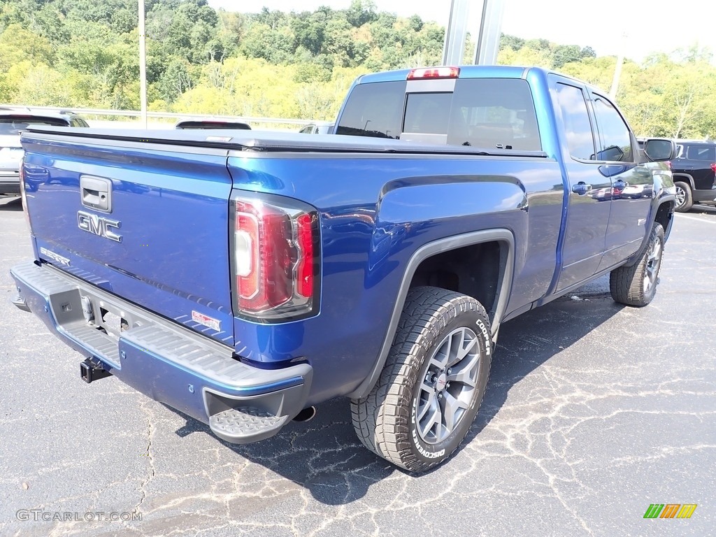 2018 Sierra 1500 SLT Double Cab 4WD - Stone Blue Metallic / Jet Black/­Spice Red photo #6
