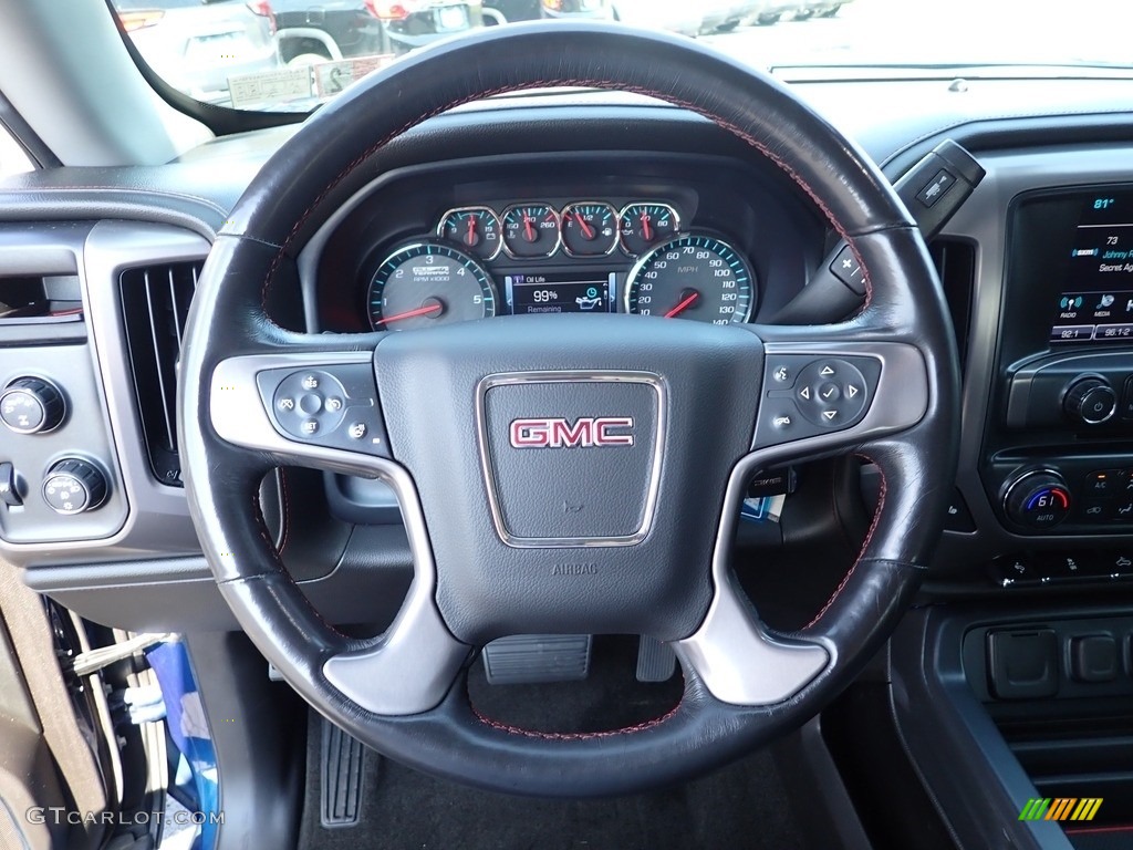 2018 Sierra 1500 SLT Double Cab 4WD - Stone Blue Metallic / Jet Black/­Spice Red photo #29