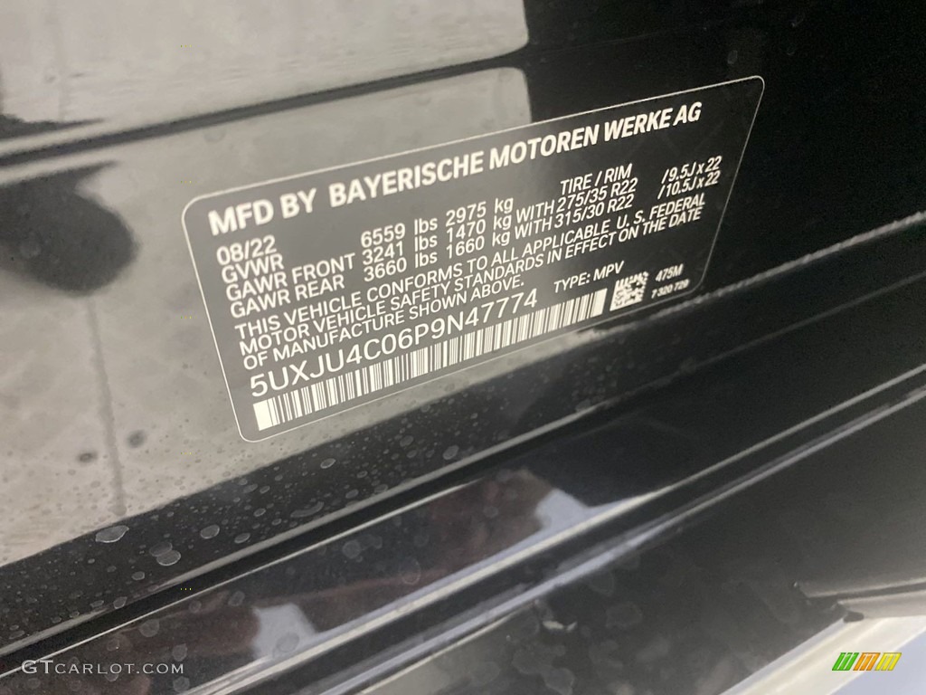 2023 BMW X5 M50i Color Code Photos