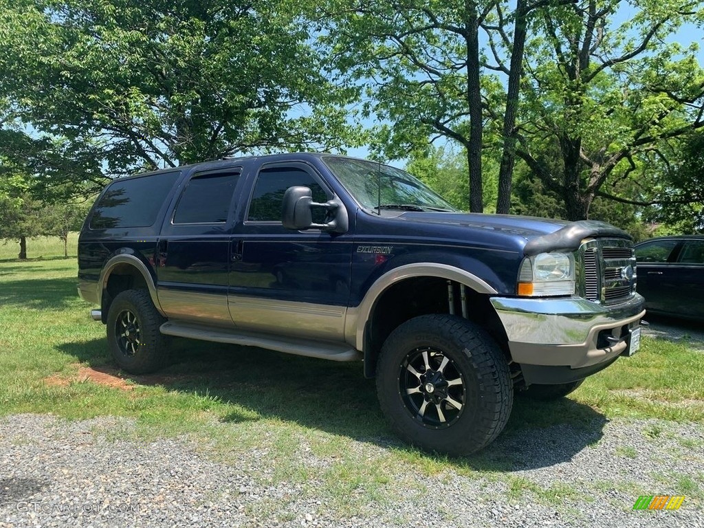 Medium Wedgewood Blue Metallic 2003 Ford Excursion Eddie Bauer 4x4 Exterior Photo #144778604