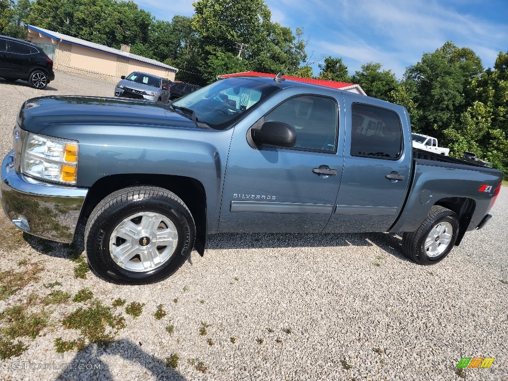 2013 Silverado 1500 LT Crew Cab 4x4 - Blue Granite Metallic / Ebony photo #30