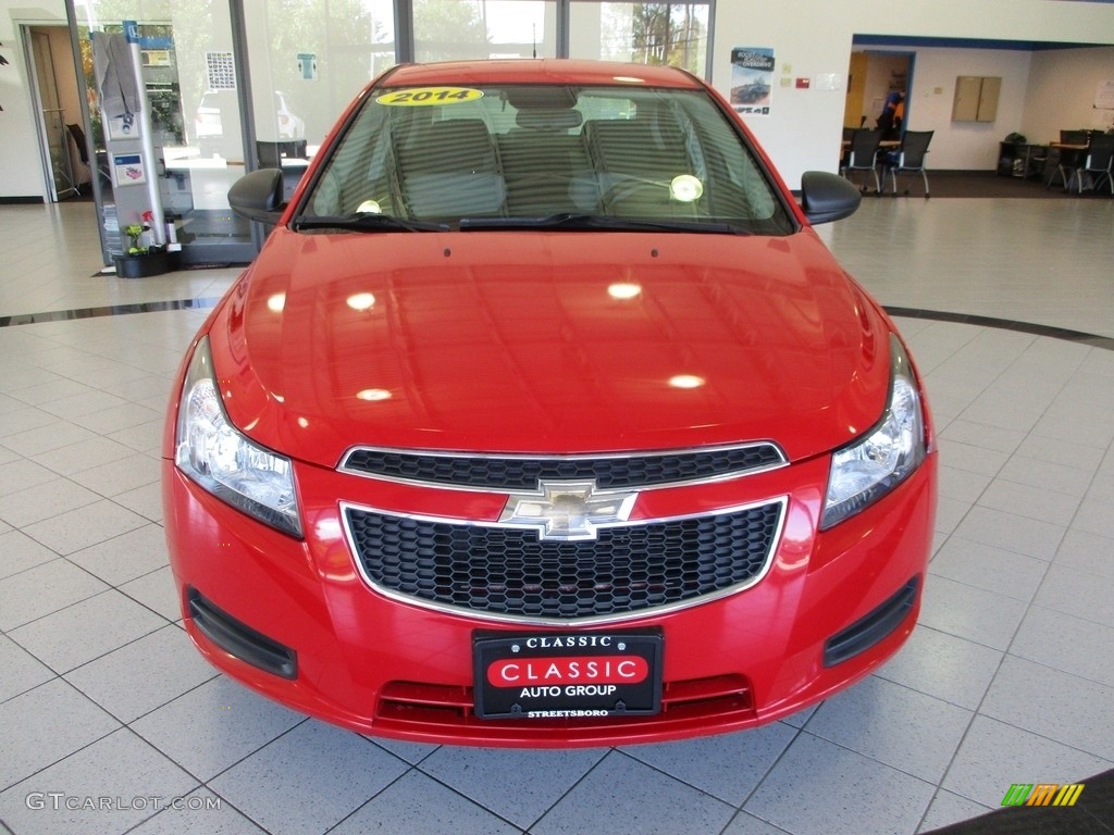 2014 Cruze LS - Red Hot / Jet Black/Medium Titanium photo #2