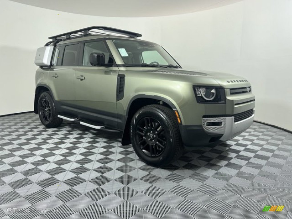 Pangea Green Metallic 2023 Land Rover Defender 110 S Exterior Photo #144779474
