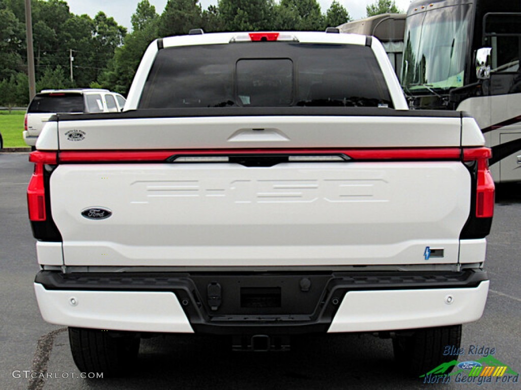 Star White Metallic 2022 Ford F150 Lightning Lariat 4x4 Exterior Photo #144780625