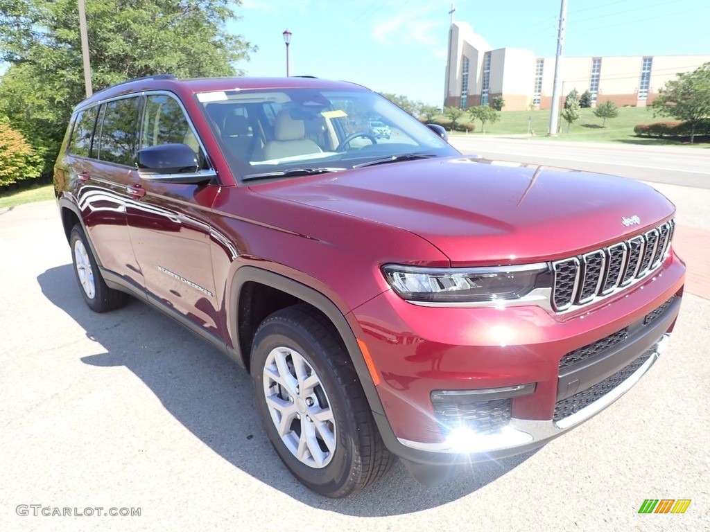 Velvet Red Pearl 2022 Jeep Grand Cherokee L Limited 4x4 Exterior Photo #144781307