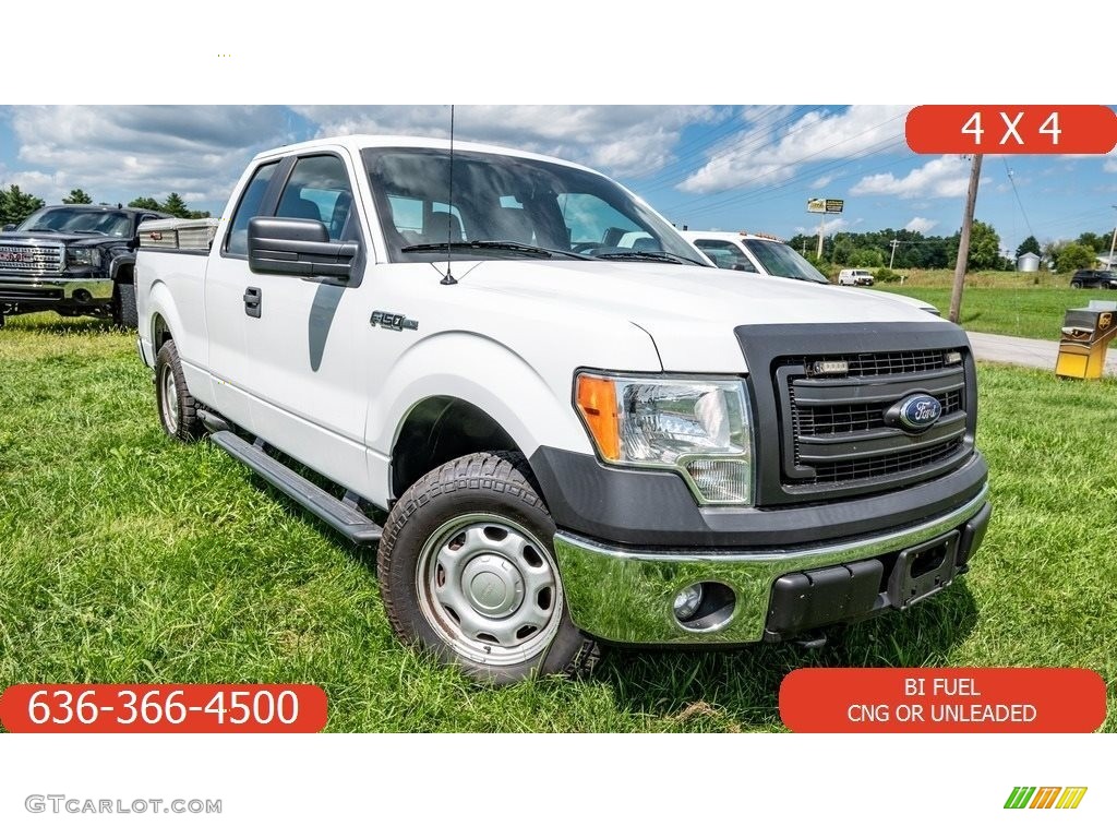 2014 F150 XL SuperCab 4x4 - Oxford White / Steel Grey photo #1