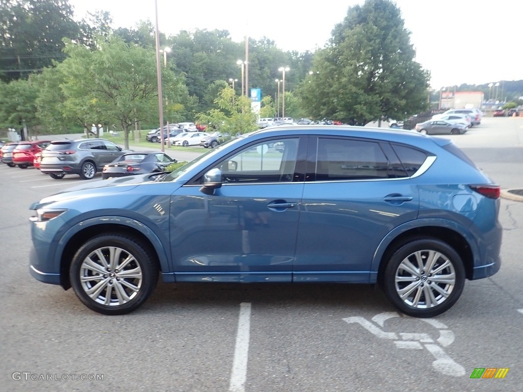 2022 CX-5 Turbo Signature AWD - Eternal Blue Mica / Caturra Brown photo #6