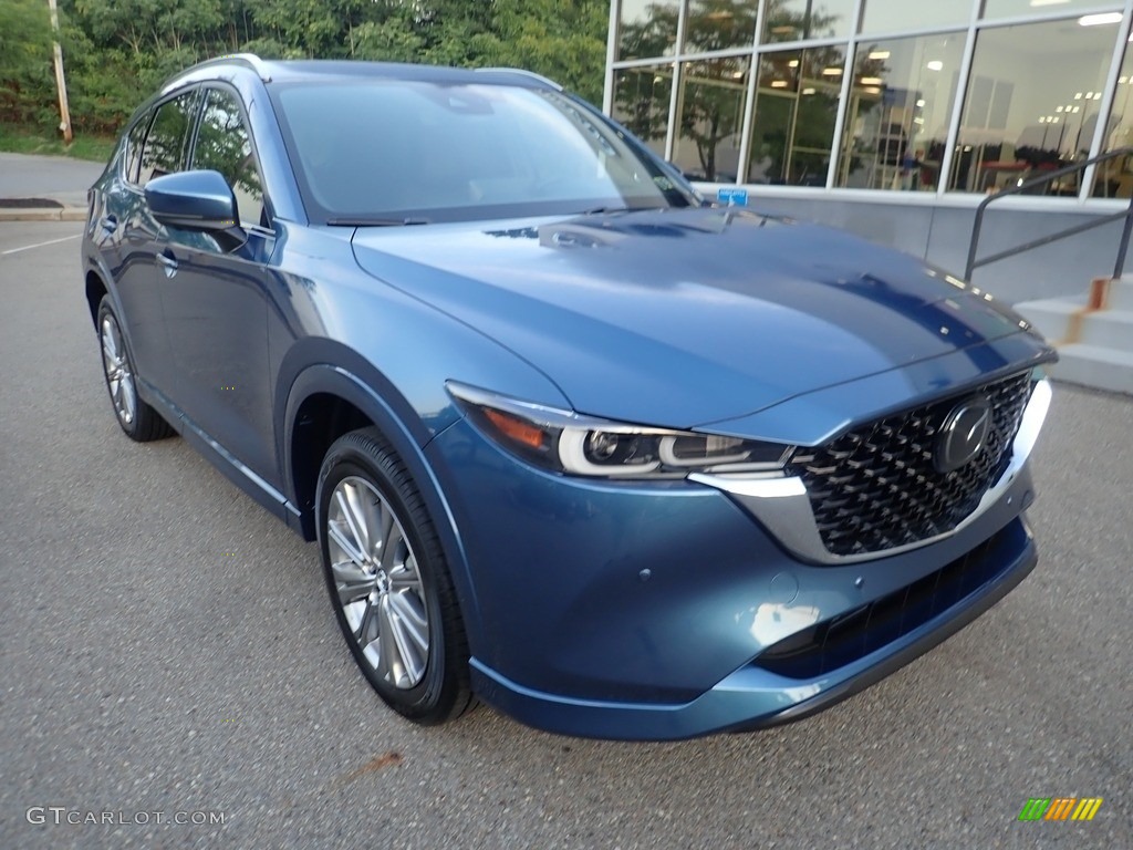 2022 CX-5 Turbo Signature AWD - Eternal Blue Mica / Caturra Brown photo #9