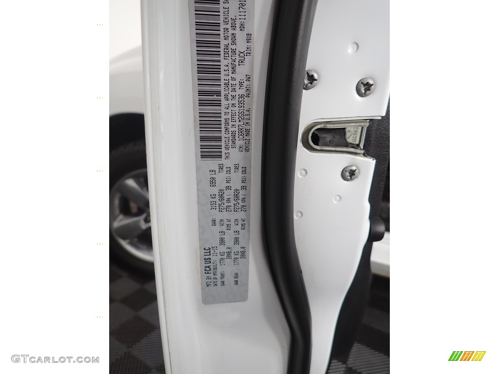 2016 Ram 1500 Big Horn Crew Cab 4x4 Color Code Photos