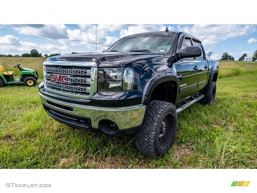 2010 Sierra 1500 SLT Crew Cab 4x4 - Storm Gray Metallic / Dark Titanium/Light Titanium photo #8