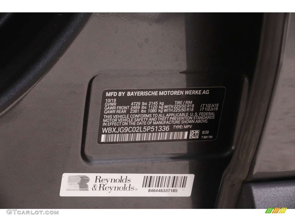 2020 X1 xDrive28i - Mineral Grey Metallic / Black photo #22