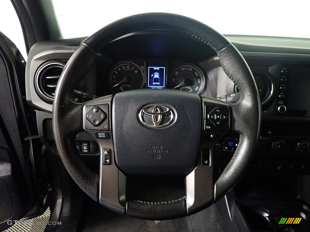 2020 Toyota Tacoma TRD Off Road Double Cab 4x4 TRD Cement/Black Steering Wheel Photo #144786797