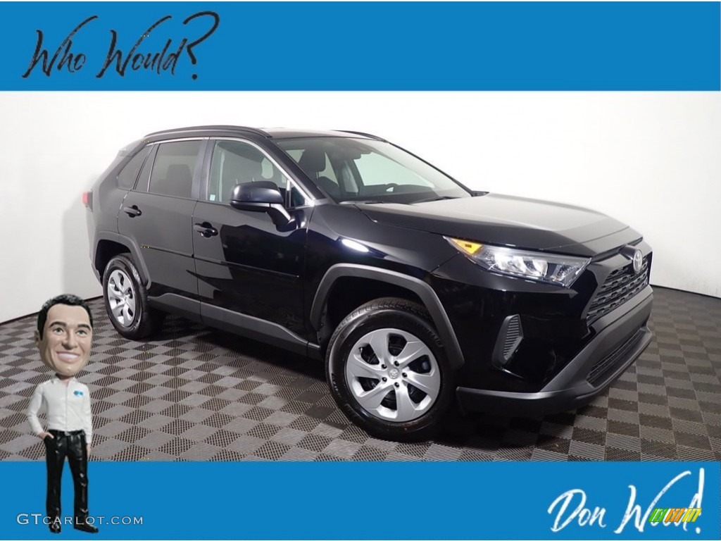 2021 RAV4 LE AWD - Midnight Black Metallic / Black photo #1