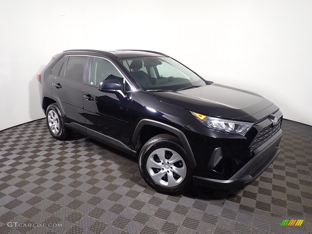 2021 RAV4 LE AWD - Midnight Black Metallic / Black photo #3