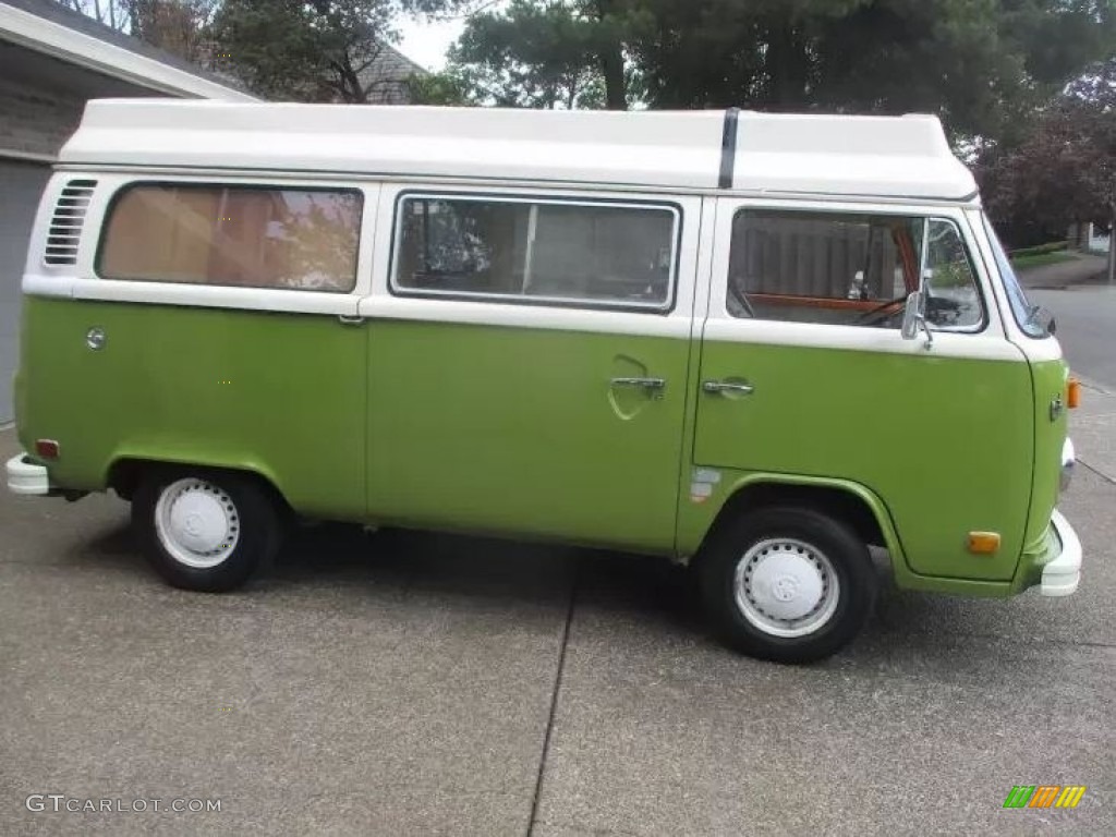 Sage Green 1975 Volkswagen Bus T2 Campmobile Exterior Photo #144788296