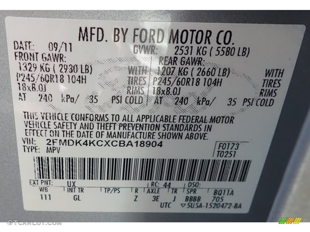 2012 Edge Limited AWD - Ingot Silver Metallic / Medium Light Stone photo #34
