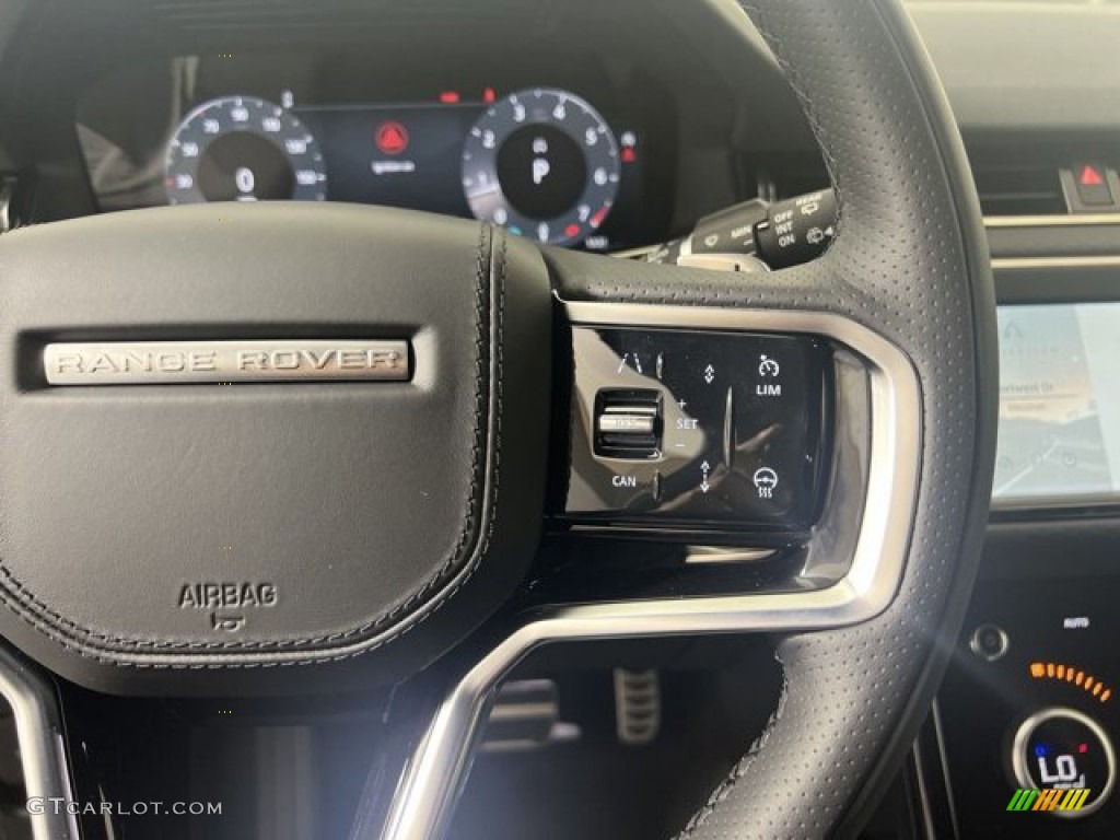 2023 Land Rover Range Rover Evoque S R-Dynamic Ebony Steering Wheel Photo #144792592