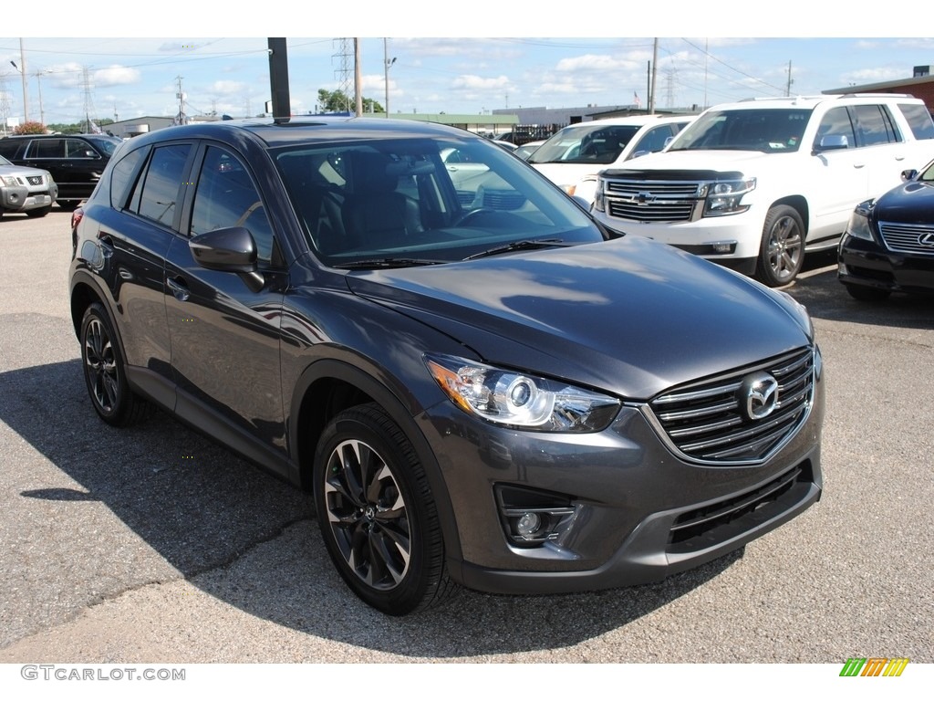 2016 CX-5 Grand Touring AWD - Meteor Gray Mica / Black photo #7