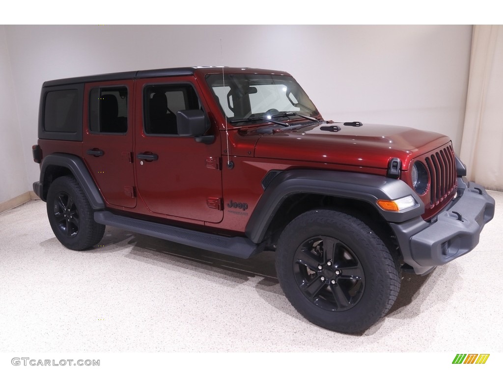 2021 Wrangler Unlimited Sport Altitude 4x4 - Snazzberry Pearl / Black photo #1