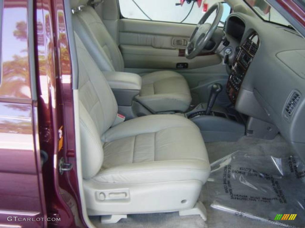 2000 QX4  - Bordeaux Red Pearl / Stone Beige photo #19