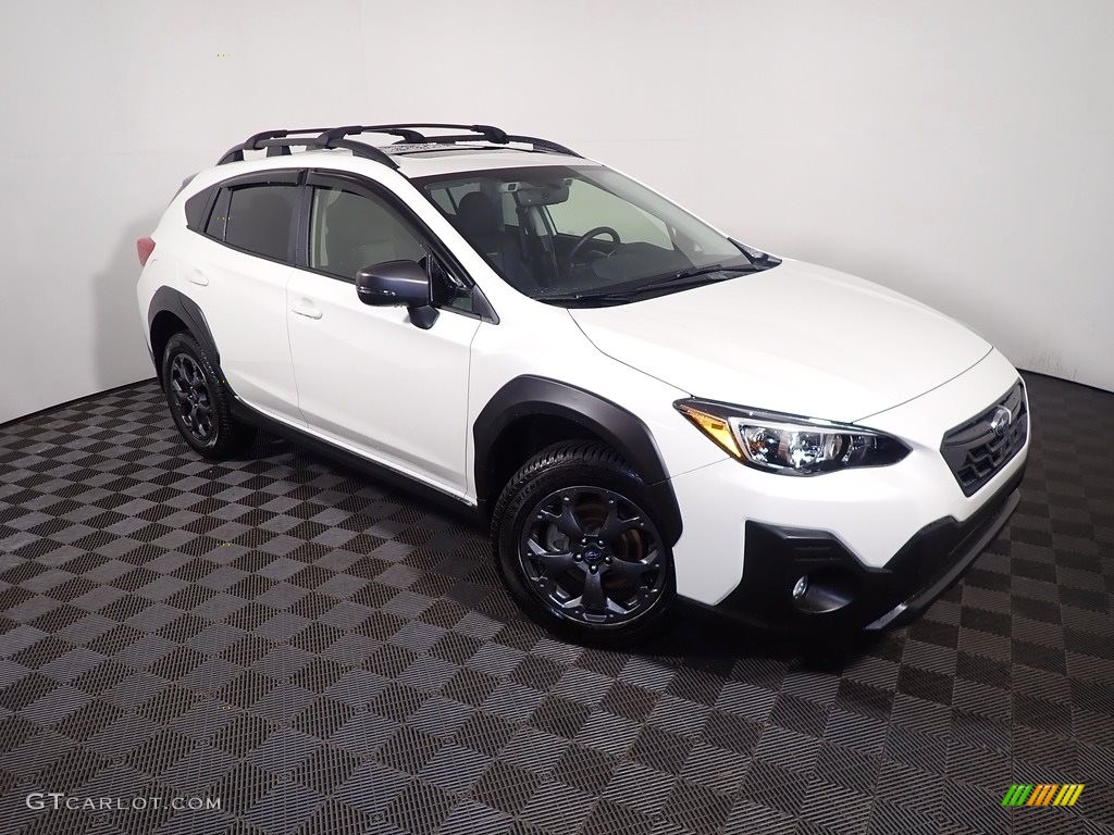 Crystal White Pearl 2022 Subaru Crosstrek Sport Exterior Photo #144794026