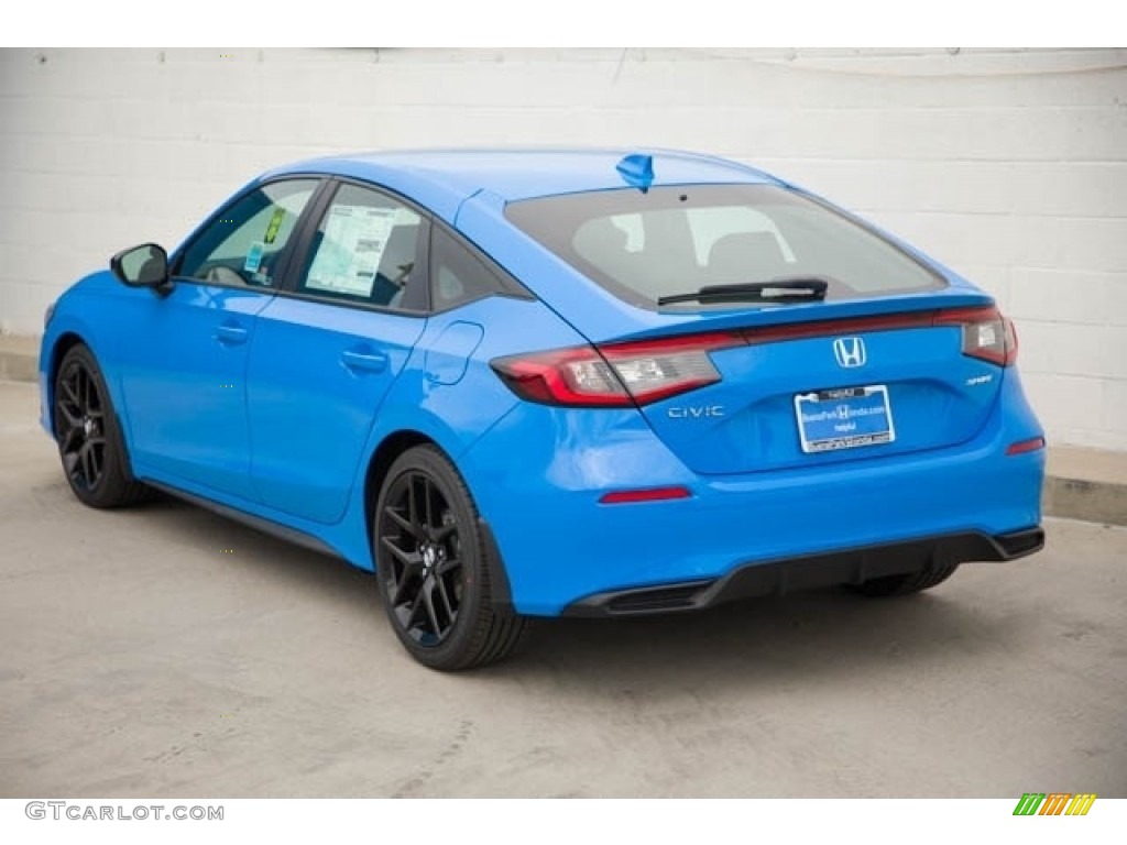 2022 Civic Sport Hatchback - Boost Blue Metallic / Black photo #2