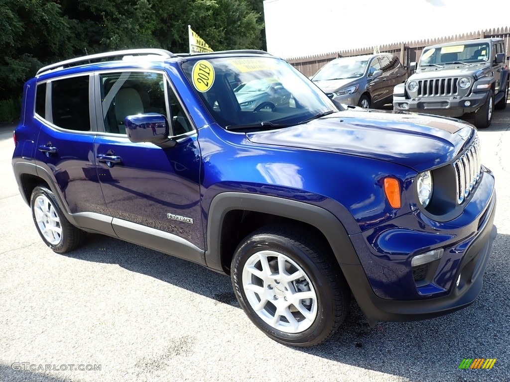 2019 Renegade Latitude 4x4 - Jetset Blue / Black/Ski Grey photo #8