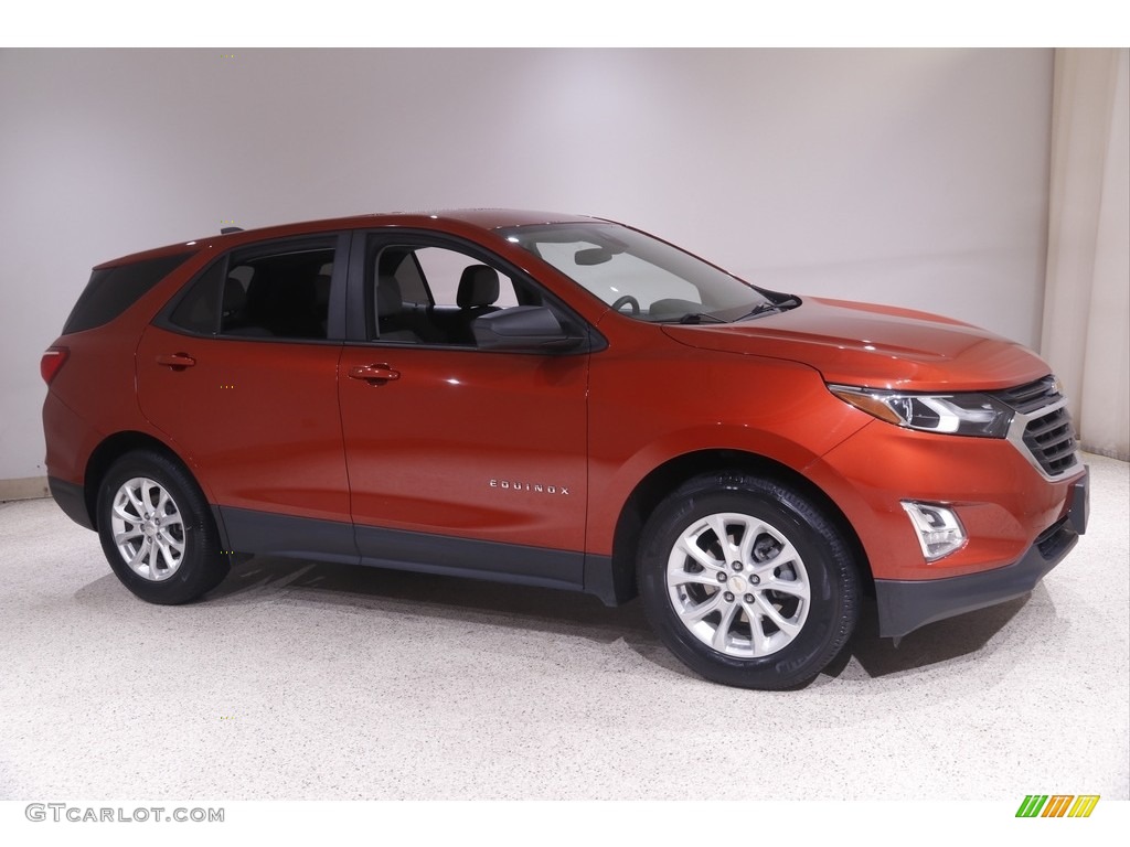 2020 Equinox LS - Cayenne Orange Metallic / Ash Gray photo #1
