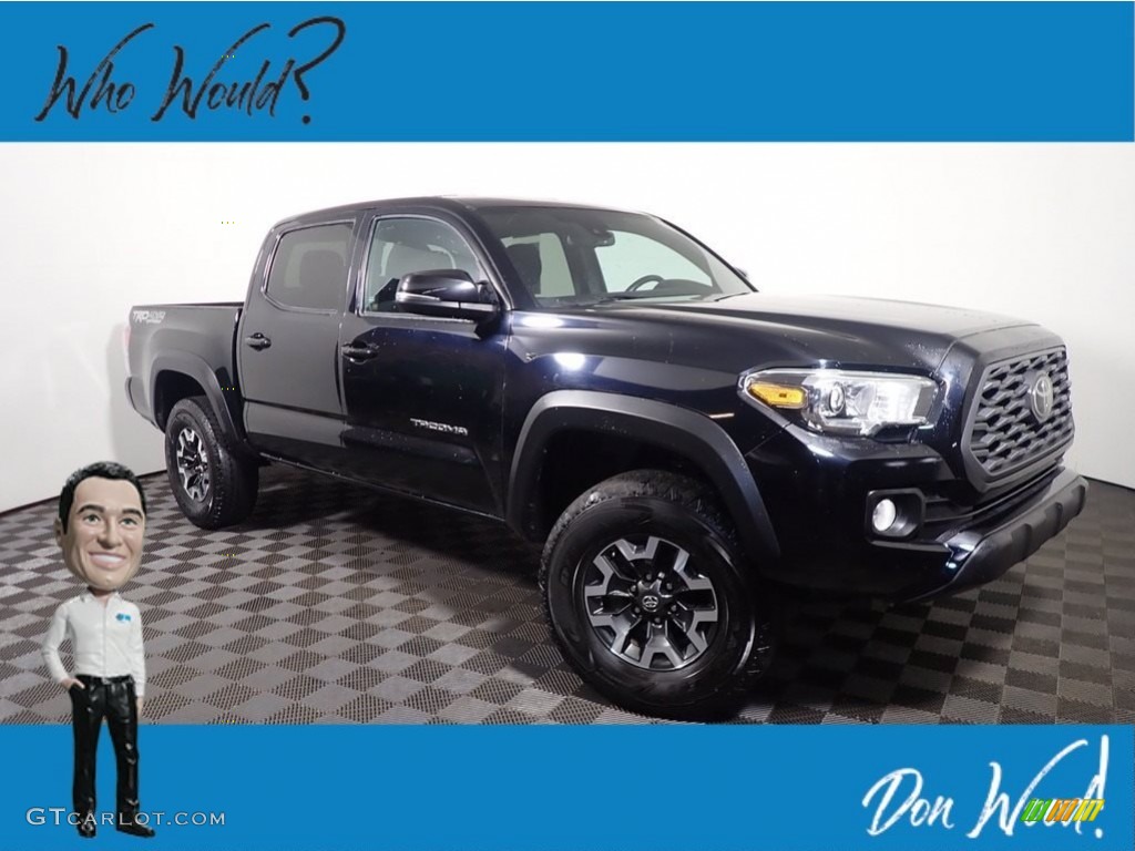 2020 Tacoma TRD Off Road Double Cab 4x4 - Midnight Black Metallic / TRD Cement/Black photo #1