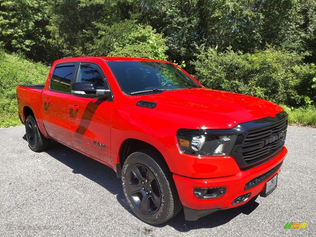 Flame Red 2021 Ram 1500 Big Horn Crew Cab 4x4 Exterior Photo #144800359