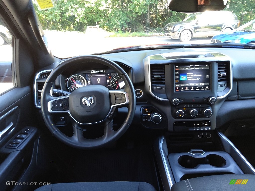 2021 Ram 1500 Big Horn Crew Cab 4x4 Black Dashboard Photo #144800650