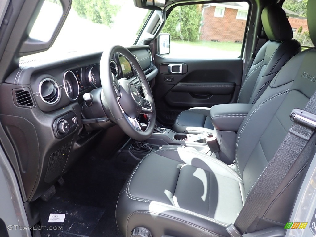 Black Interior 2023 Jeep Wrangler Unlimited Sahara 4x4 Photo #144801364