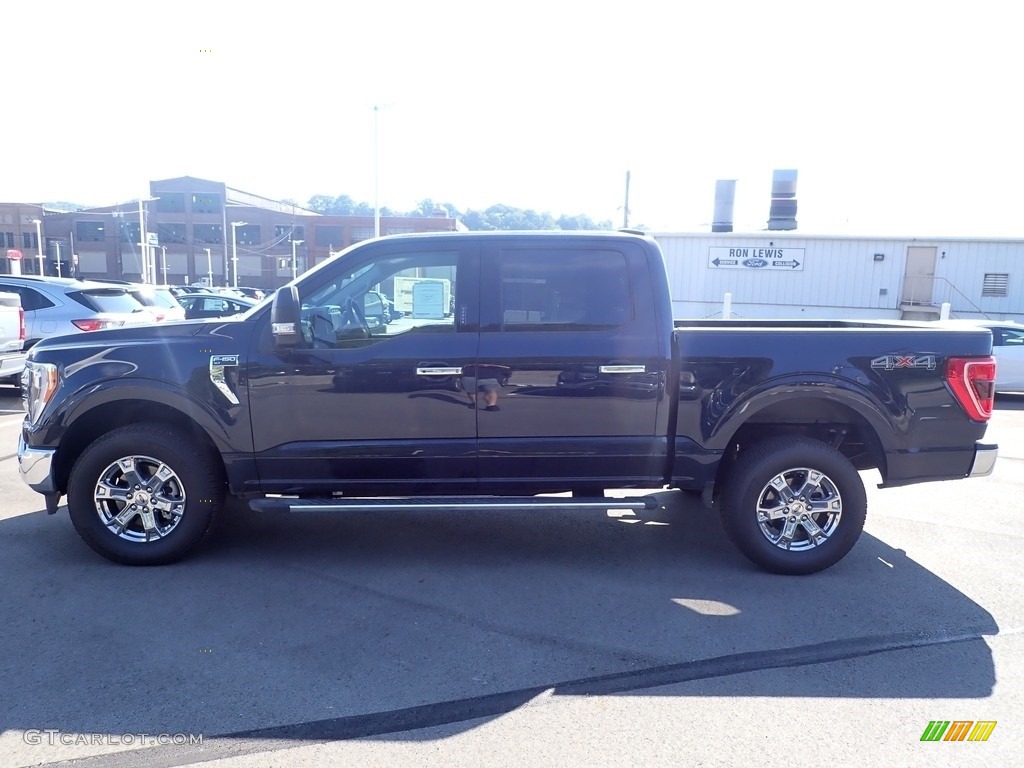 2022 F150 XLT SuperCrew 4x4 - Antimatter Blue Metallic / Medium Dark Slate photo #5
