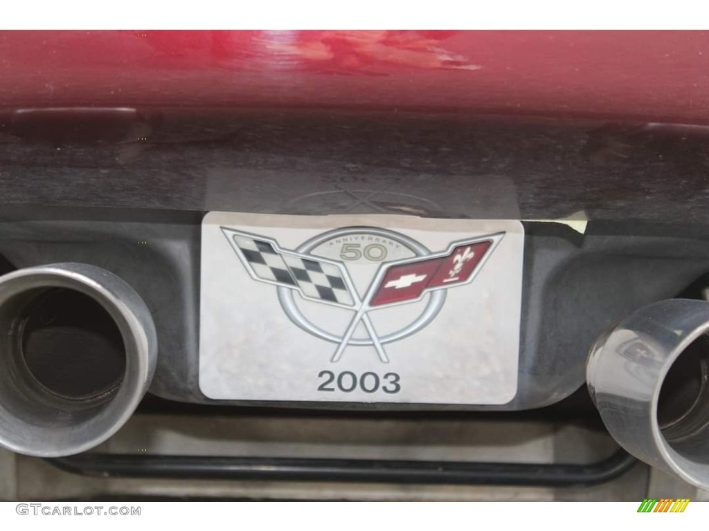 2003 Corvette Coupe - 50th Anniversary Red / Shale photo #11