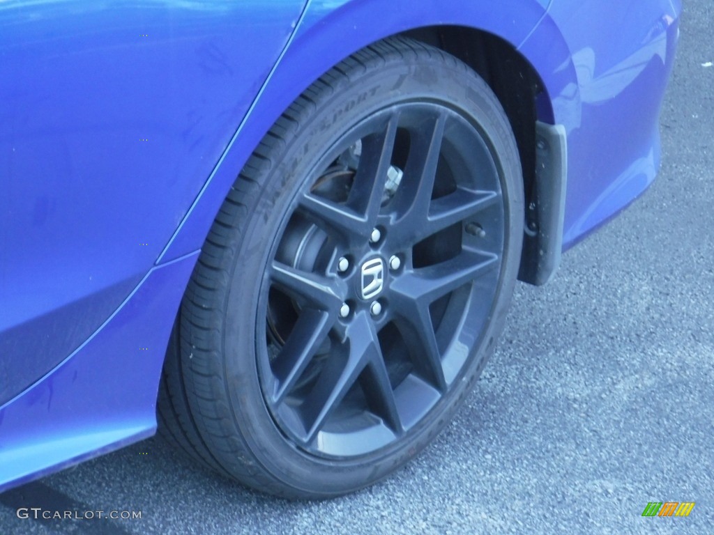 2022 Civic Sport Sedan - Aegean Blue Metallic / Black photo #3