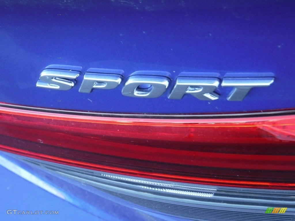 2022 Civic Sport Sedan - Aegean Blue Metallic / Black photo #8