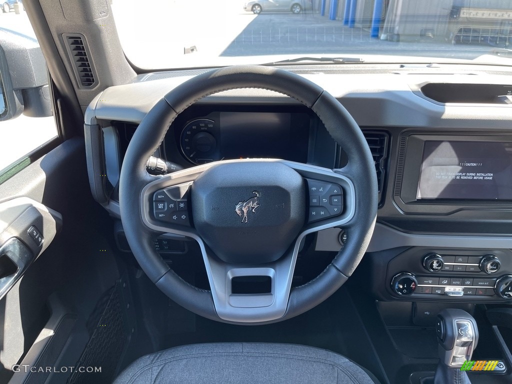2022 Ford Bronco Big Bend 4x4 4-Door Dark Space Gray Steering Wheel Photo #144810466