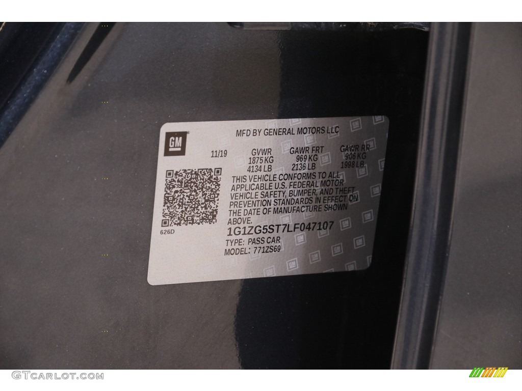 2020 Malibu RS - Shadow Gray Metallic / Jet Black photo #19